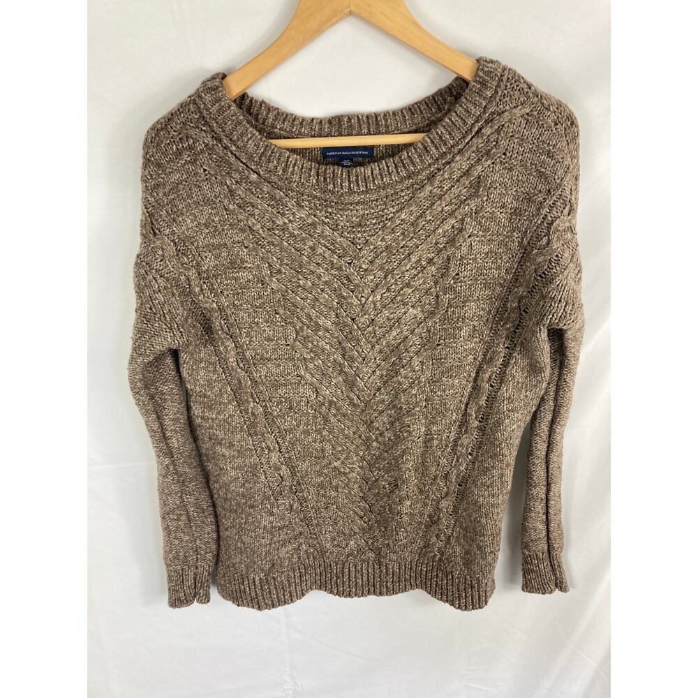 American Eagle Knit Sweater Brown Size Small